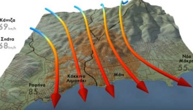 Δείτε σε βίντεο πώς «μαστίγωναν» οι άνεμοι την Αττική την ώρα της τραγωδίας (βίντεο)