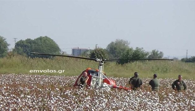 Αναγκαστική προσγείωση στρατιωτικού ελικοπτέρου στην Ημαθία (φωτο)