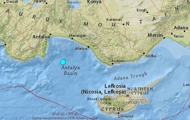 Σεισμός 5,2 Ρίχτερ στον κόλπο της Αττάλειας – Ταρακουνήθηκε η Κύπρος