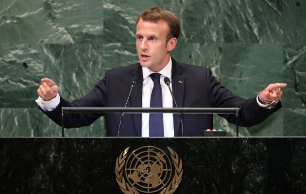 Με ρητορική κριτική προς τον Τραμπ ο Μακρόν από το βήμα του ΟΗΕ