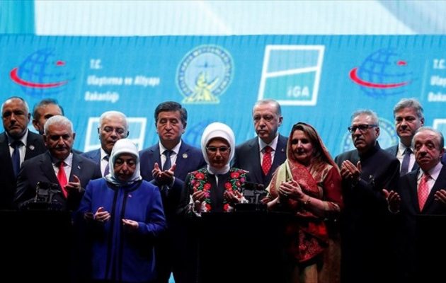 Με μεγαλοπρεπή φιέστα ο Ερντογάν εγκαινίασε το νέο αεροδρόμιο της Κωνσταντινούπολης