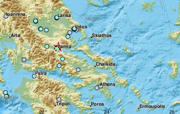 Σεισμός 4,5 Ρίχτερ κοντά στη Λαμία