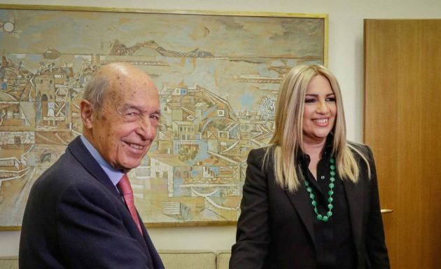 Συνάντηση K. Σημίτη με Γεννηματά: Τι είπαν μπροστά στις κάμερες