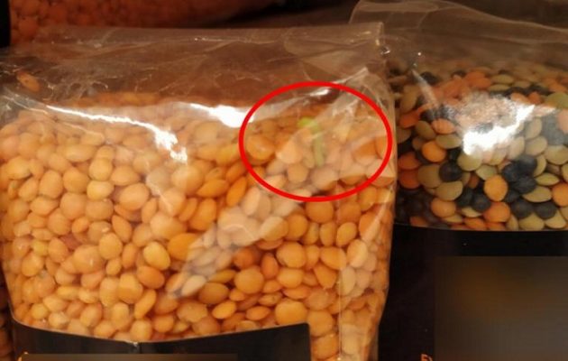 Βρέθηκαν σκουλήκια μέσα σε κλειστές συσκευασίες με όσπρια