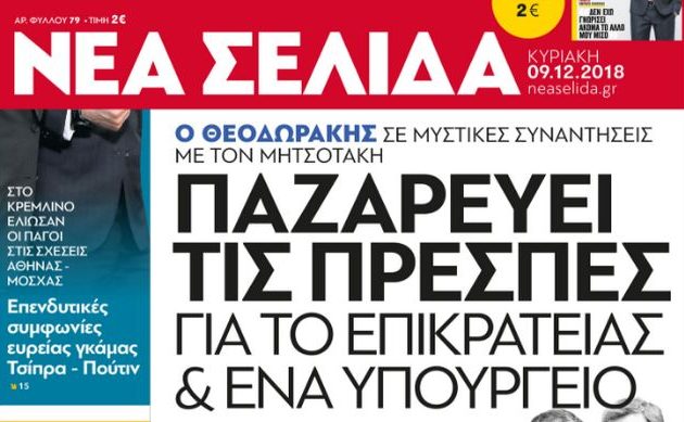 Στη «σέντρα« έβγαλε η «Νέα Σελίδα» τον Θεοδωράκη – Τι απάντησε στο Twitter