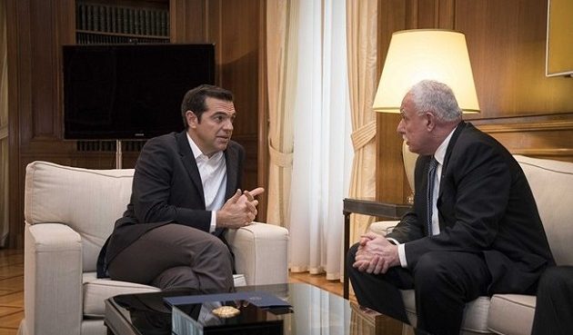Ο Τσίπρας συναντήθηκε με τον Παλαιστίνιο ΥΠΕΞ Ριάντ Μαλκί