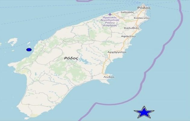 Σεισμός 5 Ρίχτερ ανοιχτά της Ρόδου