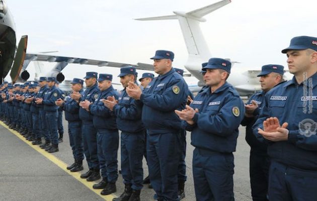 Η Αρμενία έστειλε στρατό στη Συρία για να προσφέρει ανθρωπιστική βοήθεια στην αρμενική παροικία στο Χαλέπι