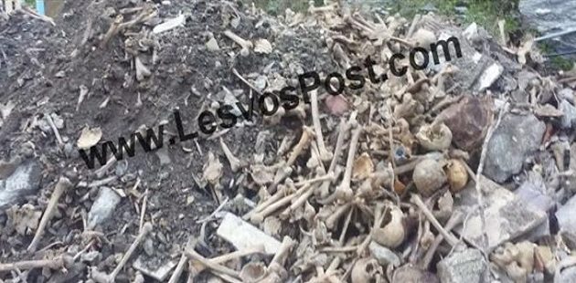 Λέσβος: Βρέθηκαν ανθρώπινα οστά πεταμένα στην μέση του δρόμου (φωτο)