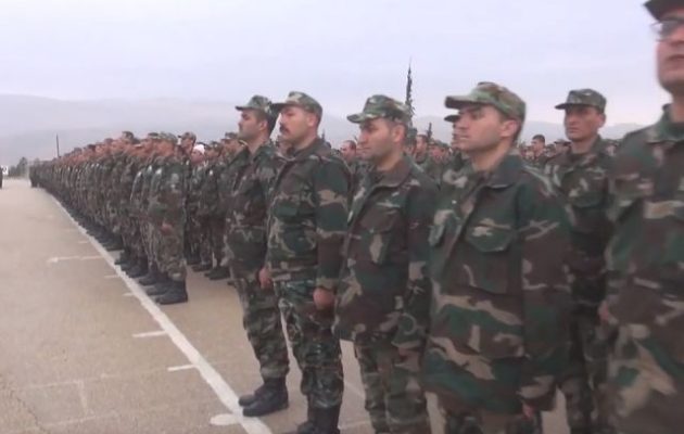 Εκατοντάδες νεοσύλλεκτοι εντάχθηκαν στον συριακό στρατό (βίντεο)
