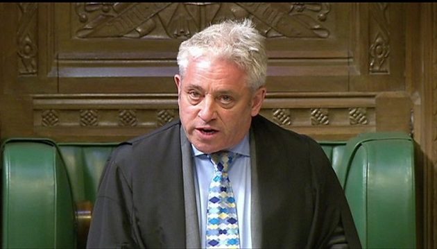 Απορρίπτει νέα ψηφοφορία για τη συμφωνία της Μέι ο πρόεδρος της βρετανικής Βουλής