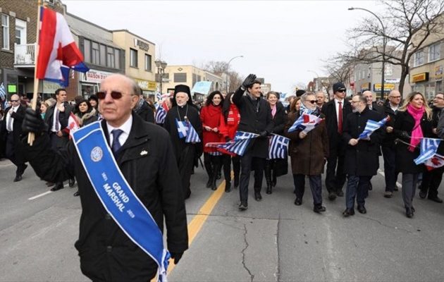 «Zito Hellas!» αναφώνησε ο Τριντό μετά την παρέλαση στο Μόντρεαλ