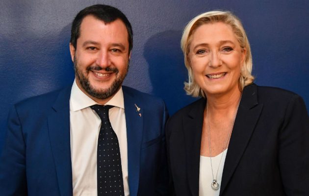 Ενώνουν δυνάμεις Λεπέν-Σαλβίνι: «Έτοιμοι να κερδίσουμε τις ευρωεκλογές»