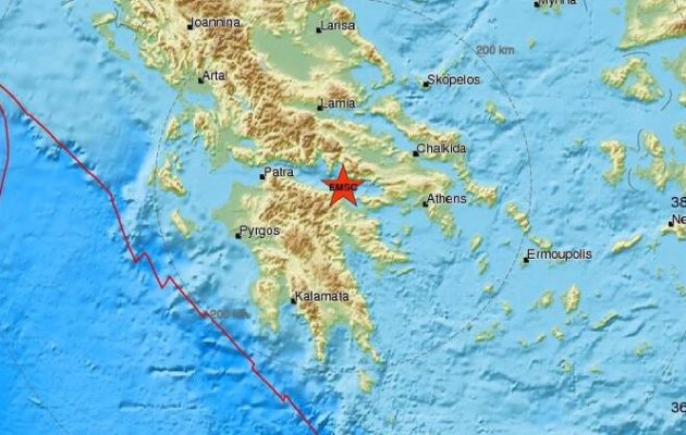 Σεισμός στον Κορινθιακό – Αισθητός σε πολλές περιοχές