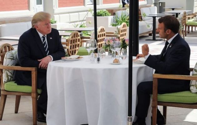 Γεωπολιτικό γεύμα εργασίας είχαν Τραμπ και Μακρόν πριν τους G7