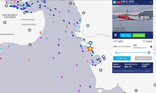 Στο λιμάνι της Κωνσταντινούπολης το «Ορούτς Ρέις»