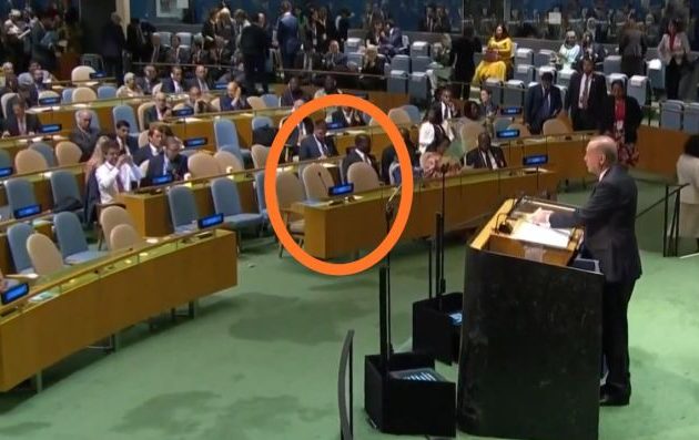 Άδεια τα ελληνικά έδρανα στον ΟΗΕ όταν μίλαγε ο Ερντογάν