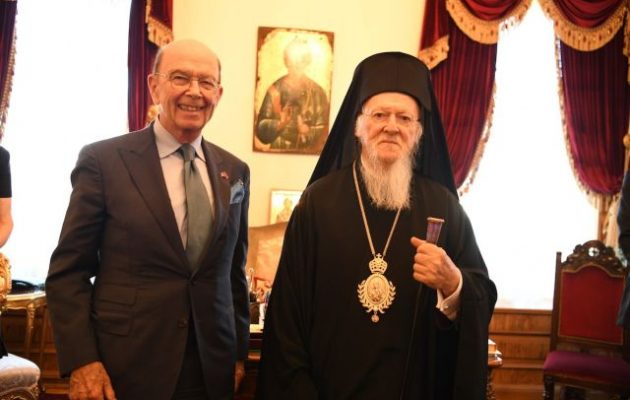 Ο Γουίλμπουρ Ρος συναντήθηκε με τον Οικ. Πατριάρχη – Στο Φανάρι μαζί του πολλοί Αμερικανοί αξιωματούχοι