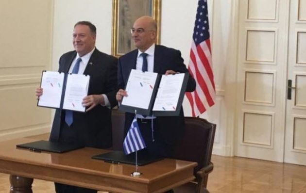 Δένδιας και Πομπέο υπέγραψαν την τροποποιημένη Συμφωνία Αμοιβαίας Αμυντικής Συνεργασίας (MDCΑ)