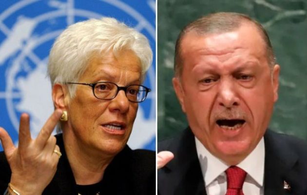 Κάρλα ντελ Πόντε: Ο Ερντογάν να κατηγορηθεί για εγκλήματα πολέμου στη Συρία