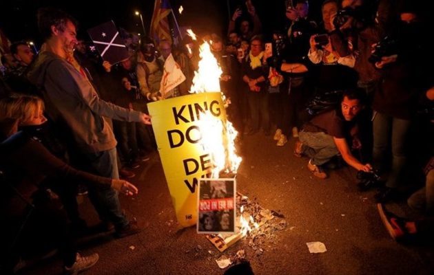 Διαδήλωση στη Βαρκελώνη: «Η Καταλονία δεν έχει βασιλιά»