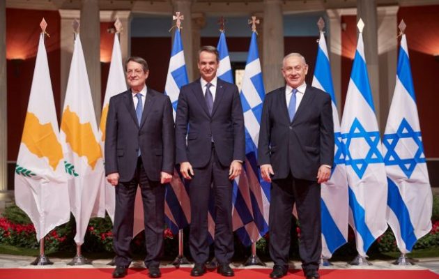 Με κοινή δήλωση Μητσοτάκης, Νετανιάχου, Αναστασιάδης καταδικάζουν μια τουρκική εισβολή στη Λιβύη