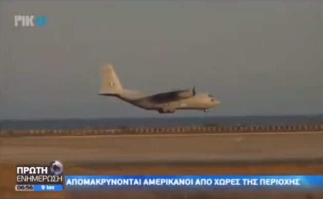 Αμερικανικό C-130 και ελικόπτερα «Σινούκ» στην αεροπορική βάση «Α. Παπανδρέου» της Κύπρου (βίντεο)