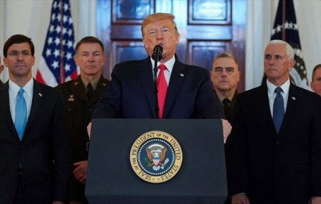 Διάγγελμα Τραμπ: Ισχυρές οικονομικές κυρώσεις στο Ιράν μέχρι να αλλάξει στάση