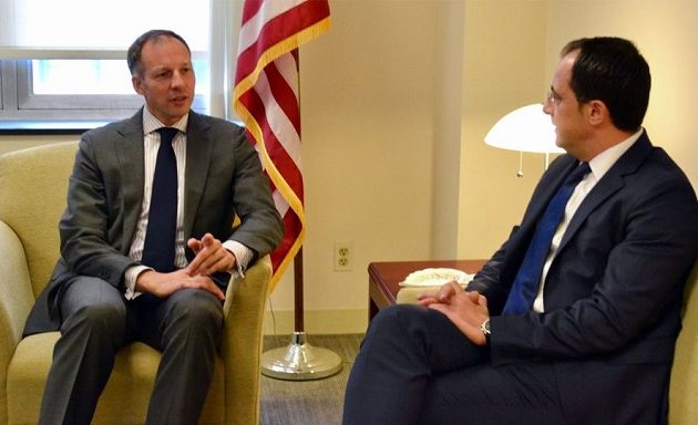 Ο Χριστοδουλίδης ζήτησε από τον Φάνον συνδρομή των ΗΠΑ για τις τουρκικές προκλήσεις