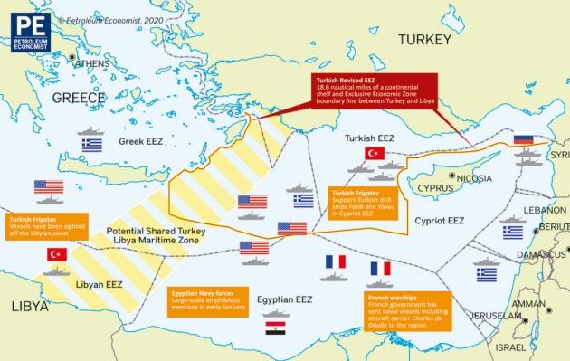 Ο χάρτης που αποτυπώνει τις θέσεις όλων στη Ανατολική Μεσόγειο