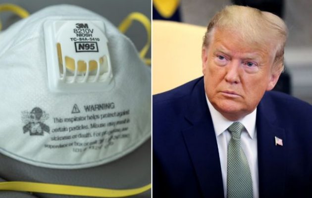 Ο Ντ. Τραμπ απαγόρευσε την εξαγωγή μασκών «N-95» κι άλλου εξοπλισμού
