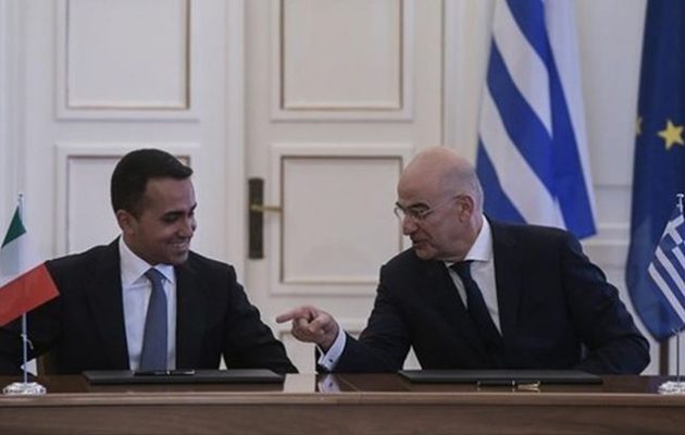 Ο Δένδιας υπέγραψε με τον Ντι Μάιο τη συμφωνία οριοθέτησης ΑΟΖ Ελλάδας-Ιταλίας