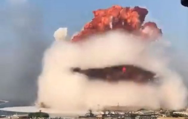Πανίσχυρη έκρηξη στη Βηρυτό – Δείτε το «μανιτάρι» (βίντεο)