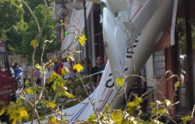 Μονοκινητήριο αεροσκάφος συνετρίβη μέσα στην Πρώτη Σερρών