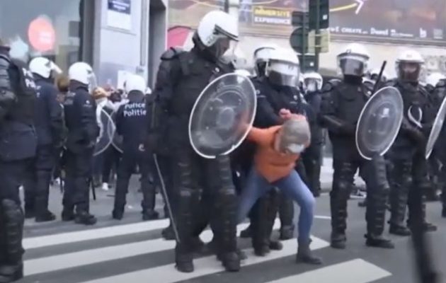 488 προληπτικές προσαγωγές στις Βρυξέλλες για να αποτραπούν διαμαρτυρίες κατά των περιοριστικών μέτρων