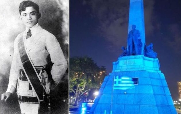 Φιλιππίνες: Γαλανόλευκο προς τιμήν του 1821 το μνημείο του εθνικού ήρωα και ελευθεροτέκτονα Χοσέ Ριζάλ