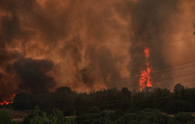Φωτιά στην Εύβοια: Εκκενώνεται το Μαντούδι