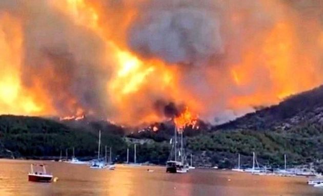 Η φωτιά απειλεί Αττάλεια, Αλικαρνασσό και Μαρμαρίδα – Επικρίσεις κατά Ερντογάν (βίντεο)