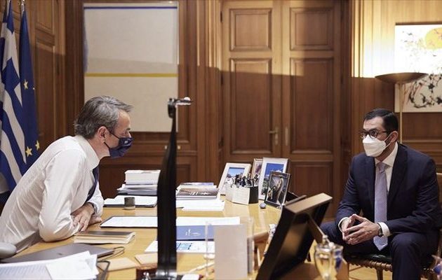 Ο Μητσοτάκης συναντήθηκε με τον υπουργό Βιομηχανίας των Εμιράτων