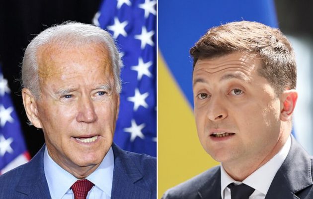 Τηλεφωνική επικοινωνία Μπάιντεν με τον Ουκρανό πρόεδρο Ζελένσκι