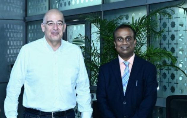 «Θερμή υποδοχή στον Έλληνα υπ. Εξωτερικών Νίκο Δένδια στην πρώτη του επίσημη επίσκεψη στην Ινδία»