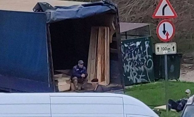 Φέρετρα για τους Ρώσους στρατιώτες κοντά στο νοσοκομείο του Στόλου της Μαύρης Θάλασσας