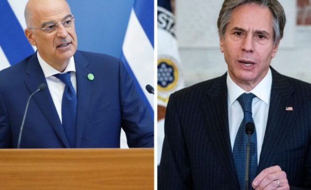 Ο Νίκος Δένδιας ενημέρωσε τον Άντονι Μπλίνκεν για την τουρκική προκλητικότητα