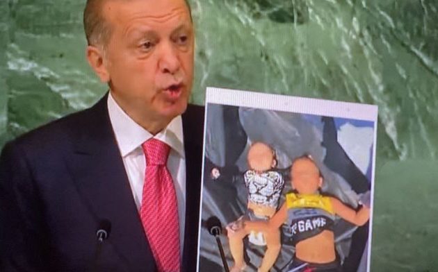 Ο Ερντογάν από το βήμα του ΟΗΕ κατηγόρησε την Ελλάδα ότι «πνίγει» παιδιά στο Αιγαίο