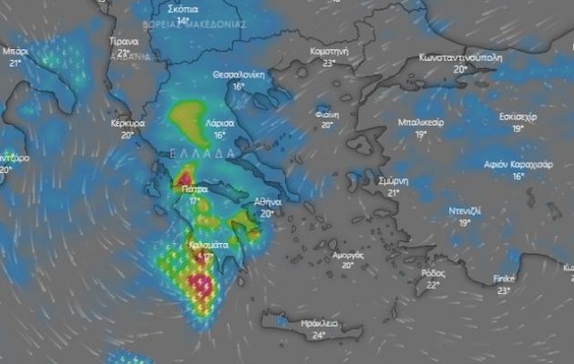 Σε επικινδυνότητα κατηγορίας 4 αναβαθμίστηκε η κακοκαιρία (LIVE δορυφόρος)