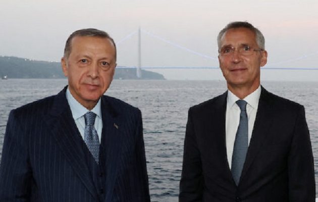 Ερντογάν σε Στόλτενμπεργκ: Η Ελλάδα κάνει επιθετικές ενέργειες – «Μουγγός» ο γγ του ΝΑΤΟ