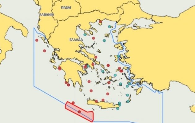 Νέα Navtex για επέκταση των ερευνών για κοιτάσματα υδρογονανθράκων νότια της Κρήτης