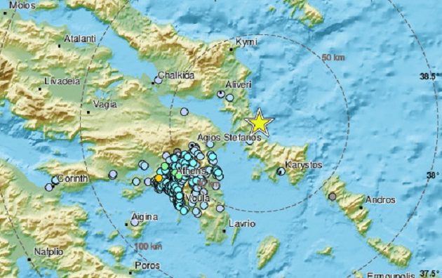 Σεισμός 4,3 Ρίχτερ στην Εύβοια – Αισθητός και στην Αθήνα
