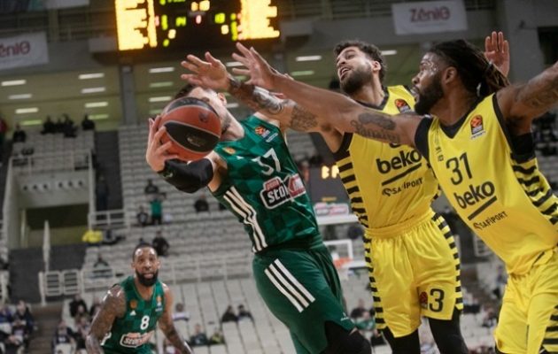 Euroleague: Ακόμη μια ήττα για τον Παναθηναϊκό 94-88 από τη Φενερμπαχτσέ