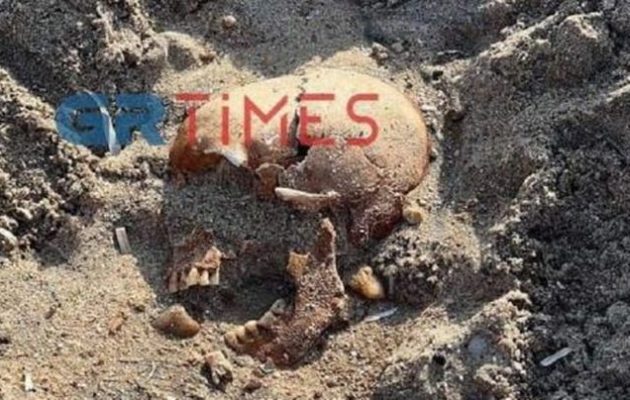 Λουόμενοι βρήκαν νεκροκεφαλή σε παραλία της Χαλκιδικής